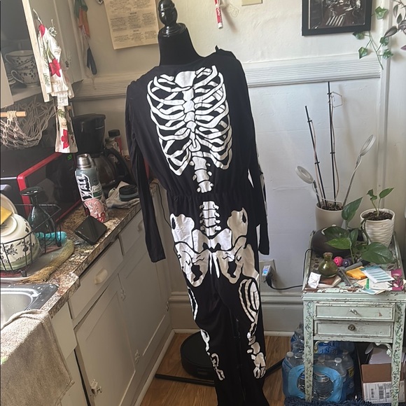 Black Skeleton Jumpsuit - Picture 1 of 5